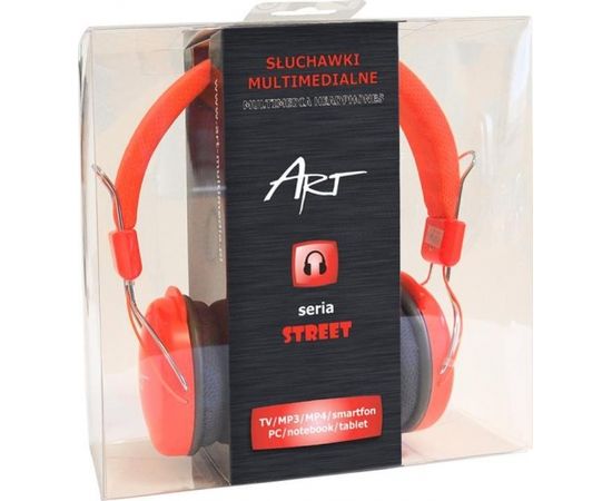 ART Multimedia austiņas STEREO ar mikrofonu AP-60MA orange