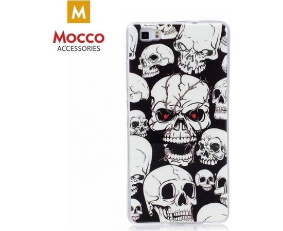 Mocco Fashion Case Ar Fosfora Spīdumu Tumsā Galvaskauss Priekš Apple iPhone X
