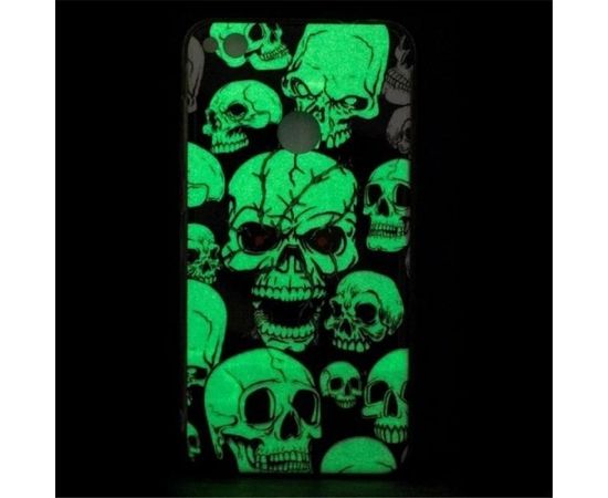Mocco Fashion Case Резиновый Чехол Светящийся в Темноте Череп для Apple iPhone X