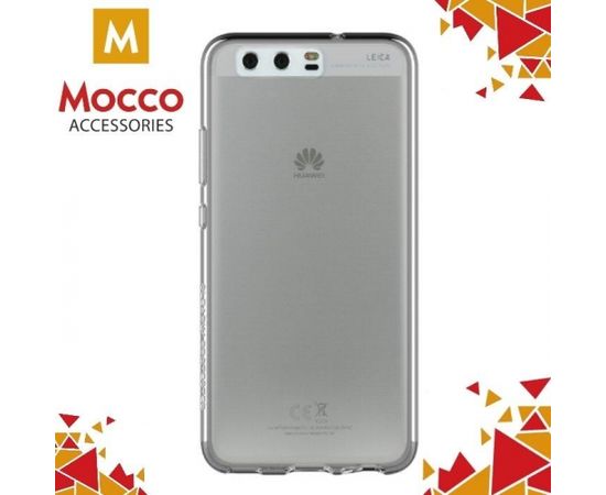 Mocco Ultra Back Case 0.3 mm Aizmugurējais Silikona Apvalks Priekš Huawei P8 Lite / P9 Lite (2017) Caurspīdīgs-Melns