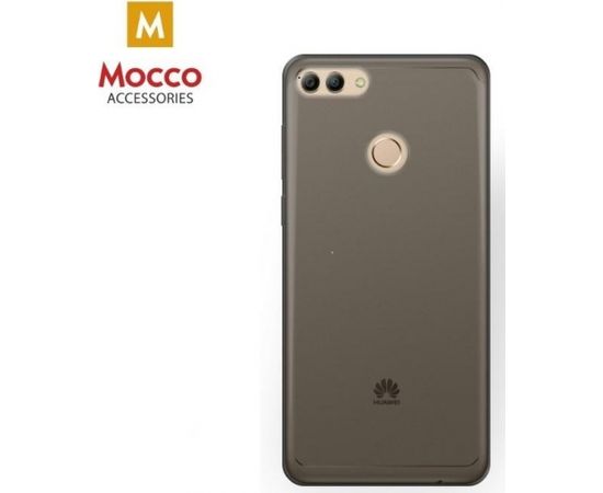Mocco Ultra Back Case 0.3 mm Aizmugurējais Silikona Apvalks Priekš Huawei Y9 (2018) Caurspīdīgs-Melns