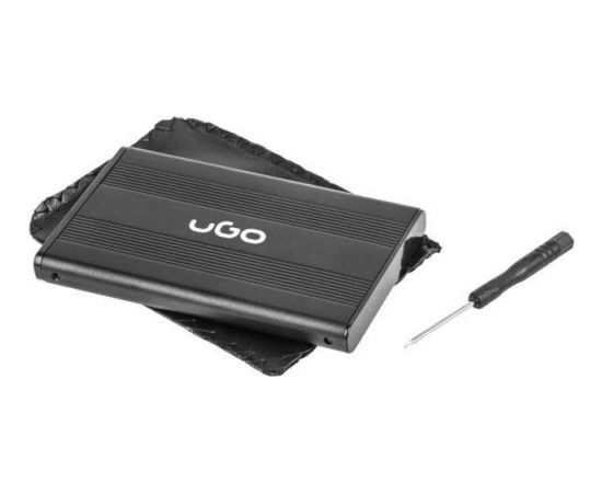 Natec UGO HDD/SSD enclosure for 2.5'' SATA - USB2, Aluminum, black