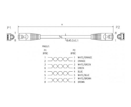 ART PATCHCORD UTP 5e 1m blue oem