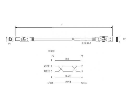 ART cable USB 2.0 for Printer Amale-Bmale 5M oem