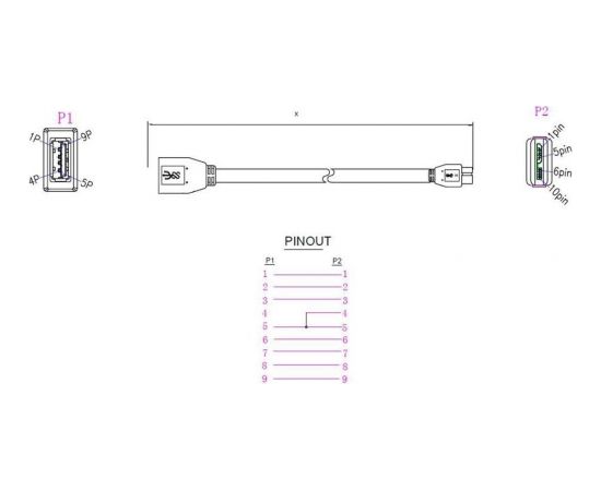 ART ADAPTER USB 3.0 female/micro USB male (OTG) oem