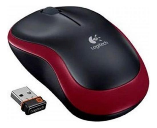 MOUSE USB OPTICAL WRL M185/RED 910-002237 LOGITECH