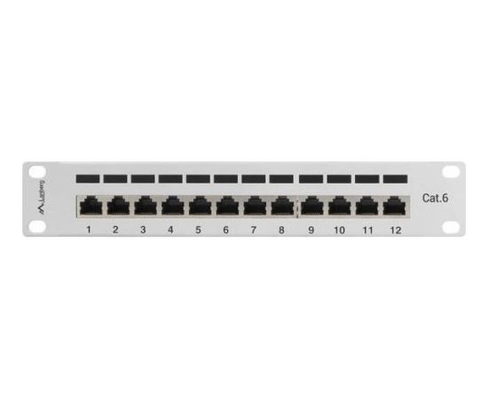 Lanberg Patch Panel 10'', 12 port 1U, cat.6, grey