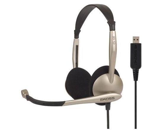 Koss austiņas CS100 Headband/On-Ear, 3.5mm (1/8 inch), Microphone, Black/Gold,