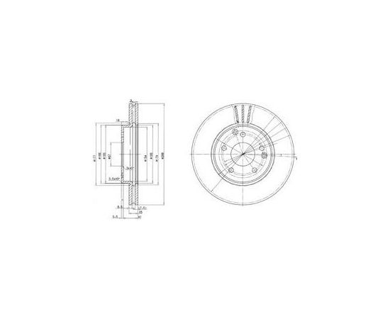 Delphi Bremžu disks BG3240C