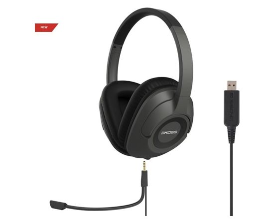 Koss austiņas SB42 USB Headband/On-Ear, USB, Microphone, Black/Grey,