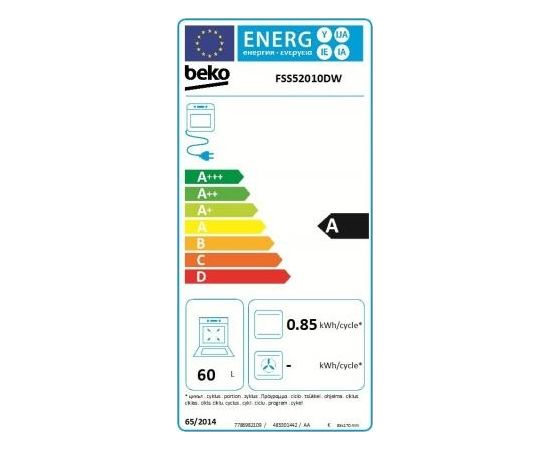Beko FSS52010DW Gāzеs plīts 60cm Gāzes Plītis