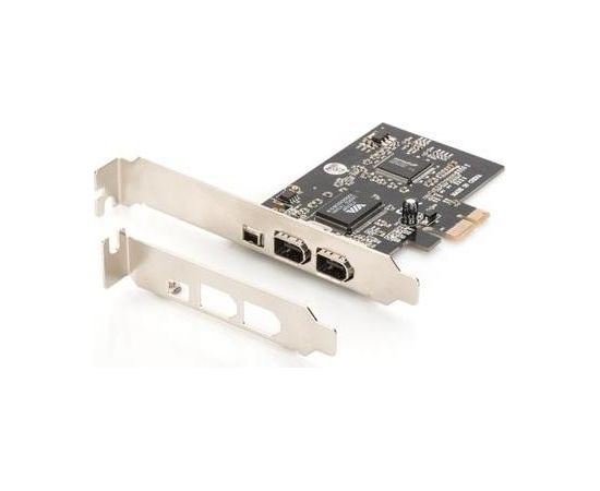 DIGITUS Add-On Card Firewire (400) PCI Express, 2xExt. 1xInt. IEEE1394a 6pin