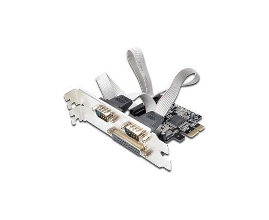 DIGITUS Add-On Card LPT/RS232 PCIExpress, 1xDB25 2xDB9,Low Profile, Chip:MCS9901