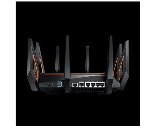 Asus Gaming Router ROG Rapture GT-AX11000 10/100/1000 Mbit/s, Ethernet LAN (RJ-45) ports 4, 2.4GHz/5GHz, Wi-Fi standards 802.11ax, Antenna type External, Antennas quantity 8, USB ports quantity 2