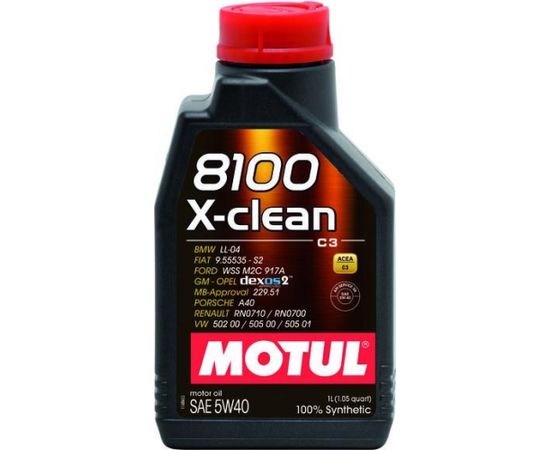 Motora eļļa 5W40 MOTUL 8100 X-CLEAN 1L