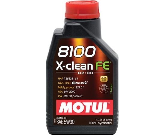 Motora eļļa 5W30 MOTUL 8100 X-CLEAN FE C2/C3 1L