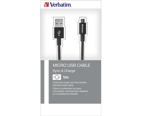 Verbatim Mirco B USB Cable Sync&Charge100cm (black)