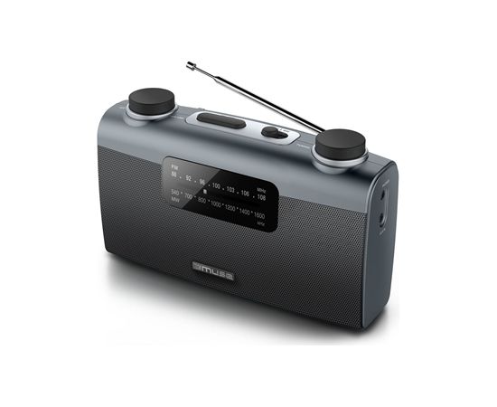 Muse Portable radio M-058R Black, AUX in