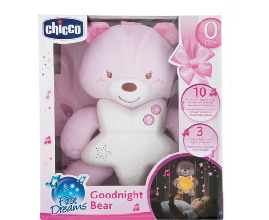 CHICCO FIRST DREAMS Muzikālais lācītis (Rozā)