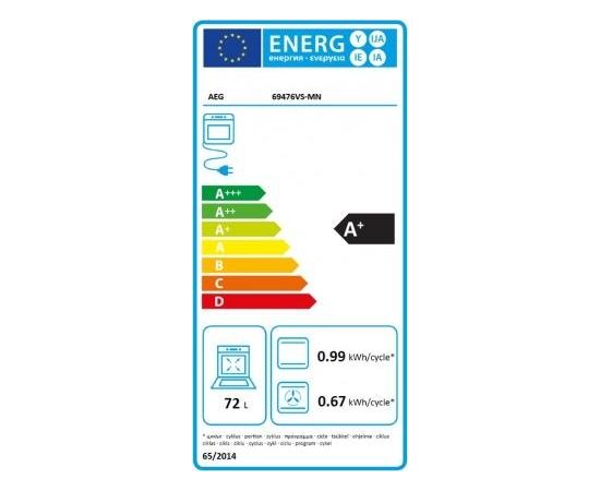 AEG 69476VS-MN elektriskā plīts, nerūsējoša tēr., 60cm, pirolīze
