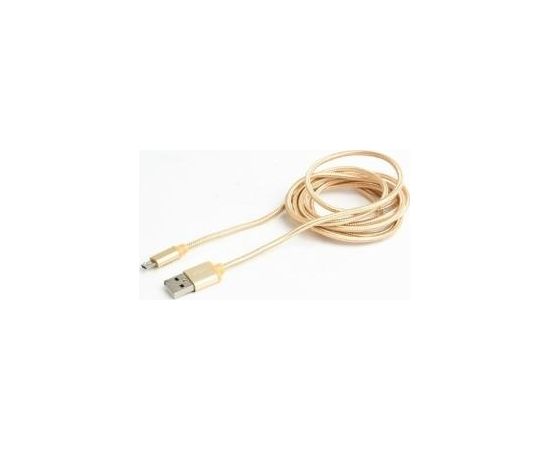 Gembird cotton braided micro USB cable 2.0 1.8M Gold