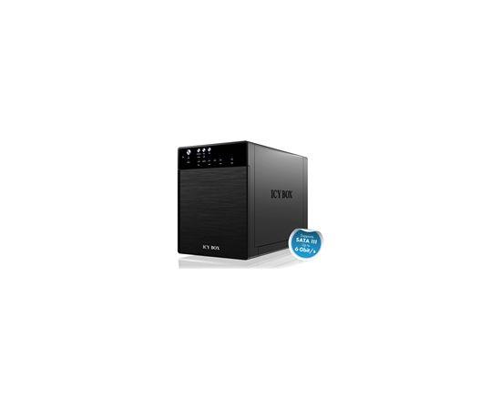 Raidsonic ICY BOX  IB-3640SU3, external 4-bay JBOD system for 3,5“ SATA I/II/III HDD, USB 3.0 + eSATA, black