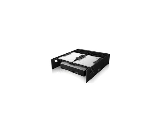 Raidsonic Icy Box IB-5251 Mounting frame for 2x2,5" + 1x3,5" HDD/SSDs in 1x5,25" bay, with front panel, black