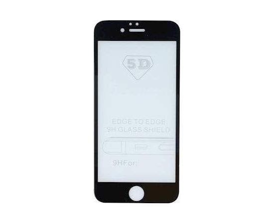 Mocco Full Face 5D Tempered Glass Aizsargstikls Pilnam Ekrānam Apple iPhone 6 / 6S Melns