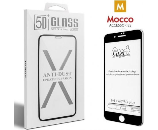 Mocco PRO+ Full Glue 5D Tempered Glass Aizsargstikls Pilnam Ekrānam Apple iPhone 7 / 8 Melns