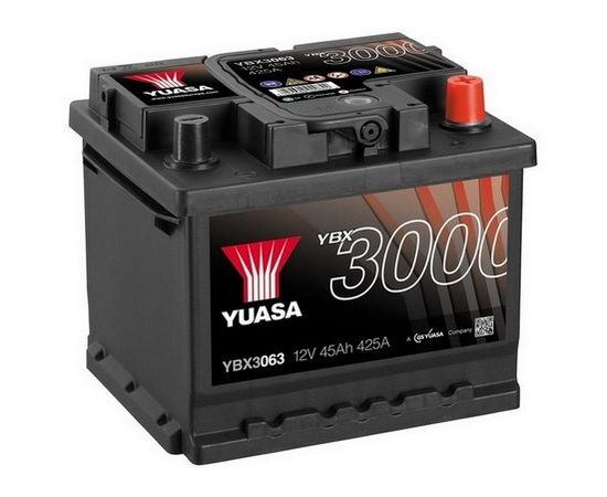 Yuasa 3000 YBX3063 45Ah 425A Startera akumulatoru baterija