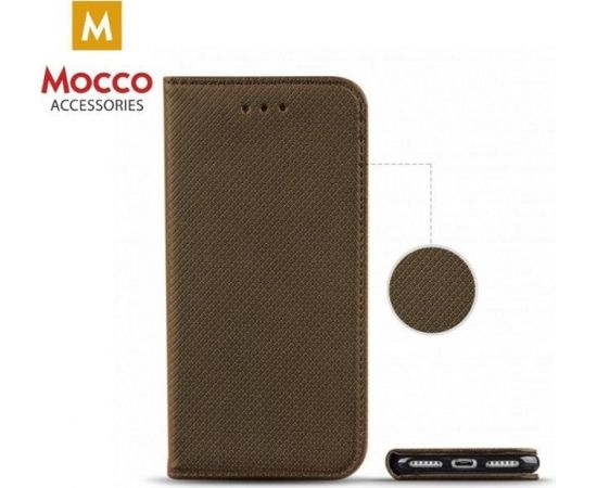 Mocco Smart Magnet Book Case Grāmatveida Maks Telefonam Huawei Mate 20 Pro Tumši Zeltains