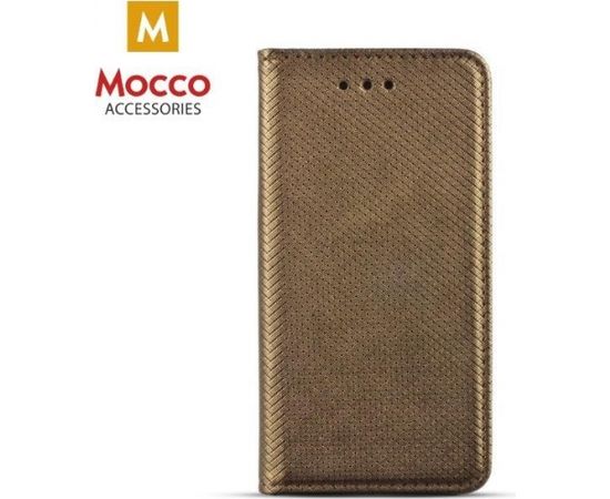 Mocco Smart Magnet Book Case Grāmatveida Maks Telefonam Huawei Mate 20 Tumši Zeltains