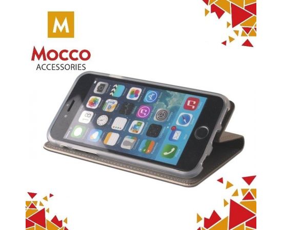 Mocco Smart Magnet Book Case Grāmatveida Atverams Maks Telefonam LG M200N K8 (2017) Zeltains