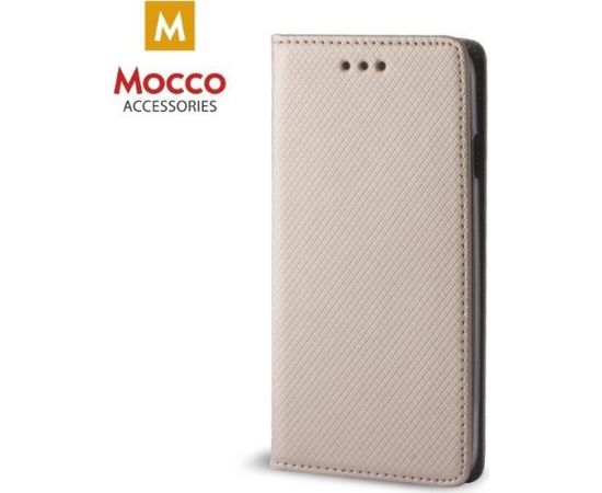 Mocco Smart Magnet Book Case Grāmatveida Maks Telefonam Huawei Y9 (2018) Zeltains