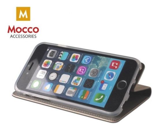 Mocco Smart Magnet Book Case Grāmatveida Maks Telefonam Huawei Y9 (2018) Zeltains