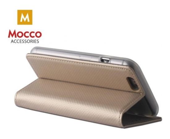 Mocco Smart Magnet Book Case Grāmatveida Maks Telefonam Huawei Y9 (2018) Zeltains