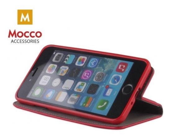 Mocco Smart Magnet Book Case Grāmatveida Maks Telefonam LG K10 / K11 (2018)  Sarkans