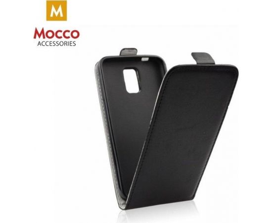 Mocco Kabura Rubber Case Vertikāli Atverams Premium Eco ādas Maks Telefonam Samsung J400 Galaxy J4 (2018) Melns