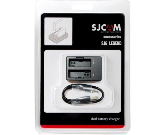 SJCam Оригинальная SJ6 Legend Двух USB Слотов USB DC 4.35V / 0.8A Зарядка аккумуляторов с Micro USB Кабелем