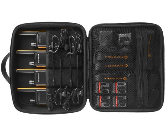 Motorola Talkabout TLKR T82 Extreme Quad Pack Rācijas 16channels Black-Orange