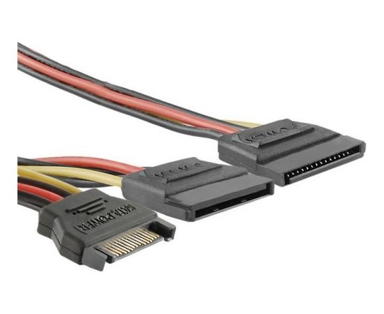 Qoltec SATA cable splitter SATA male | 2xSATA female | 0.5m