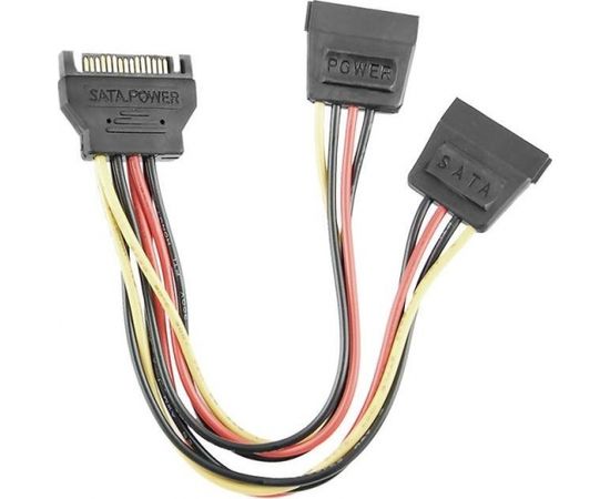 Qoltec SATA cable splitter SATA male | 2xSATA female | 0.5m