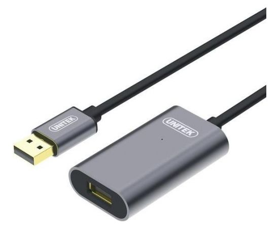Unitek Cable USB 2.0 Active Extension, 10m, Alu., Y-272