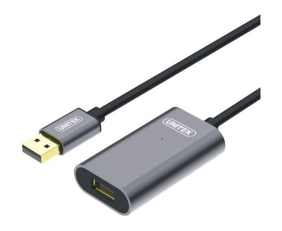 Unitek Cable USB 2.0 Active Extension, 5m, Alu., Y-271