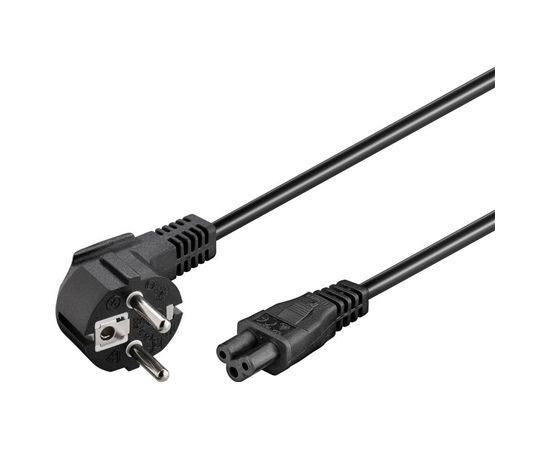 Goobay Power supply cord (CEE/7/7 to mickey), angled 68004 1.8 m, Black