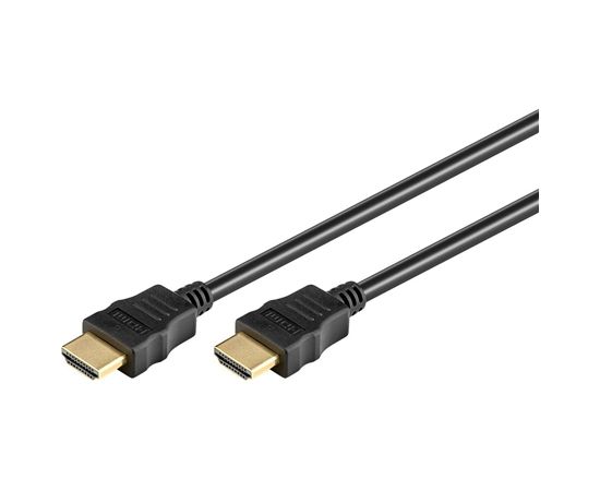 Goobay High Speed HDMI cable, gold-plated HDMI cable, Black, 5 m