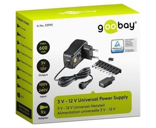 Goobay 53995  3 V - 12 V Universal Power Supply