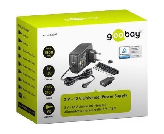 Goobay 53997 3 V - 12 V Universal Power Supply