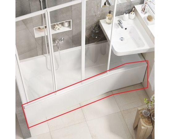 Ravak BeHappy II 170 R snowwhite Apdares plāksne