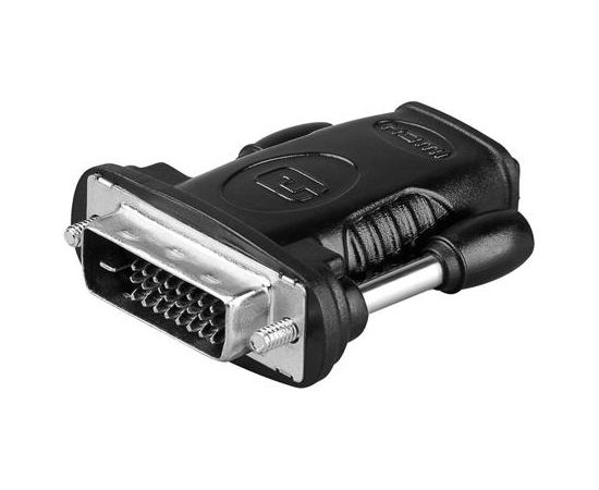 Goobay HDMI/DVI-D adaptor, nickel plated DVI-D male Dual-Link (24+1 pin), HDMI female (Type A)